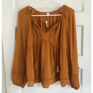Mustard Boho Top